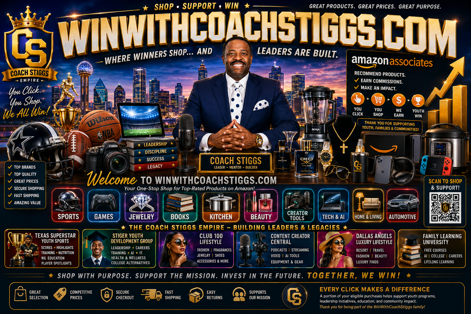 Win with Coach Stiggs - Shop the Winner's Circle